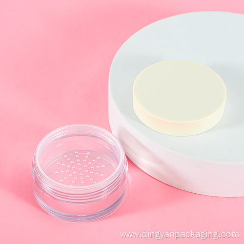 Plastic Cosmetic Round Loose Powder Container